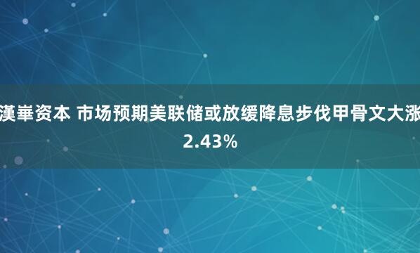 漢崋资本 市场预期美联储或放缓降息步伐甲骨文大涨2.43%